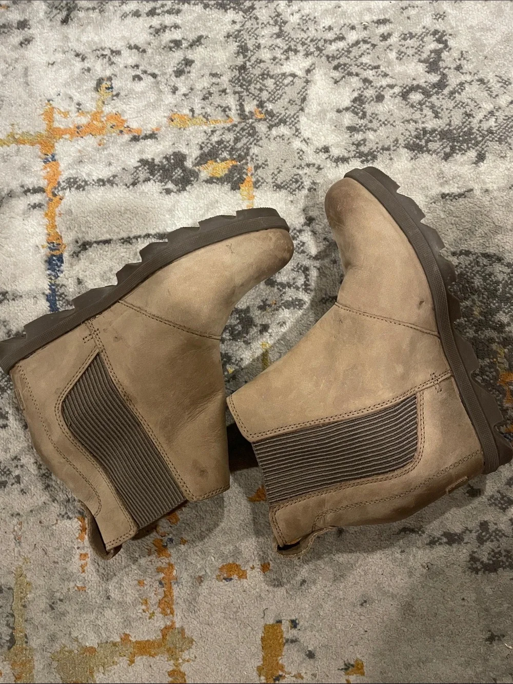 Sorel Tan Chelsea Wedge Ankle Booties